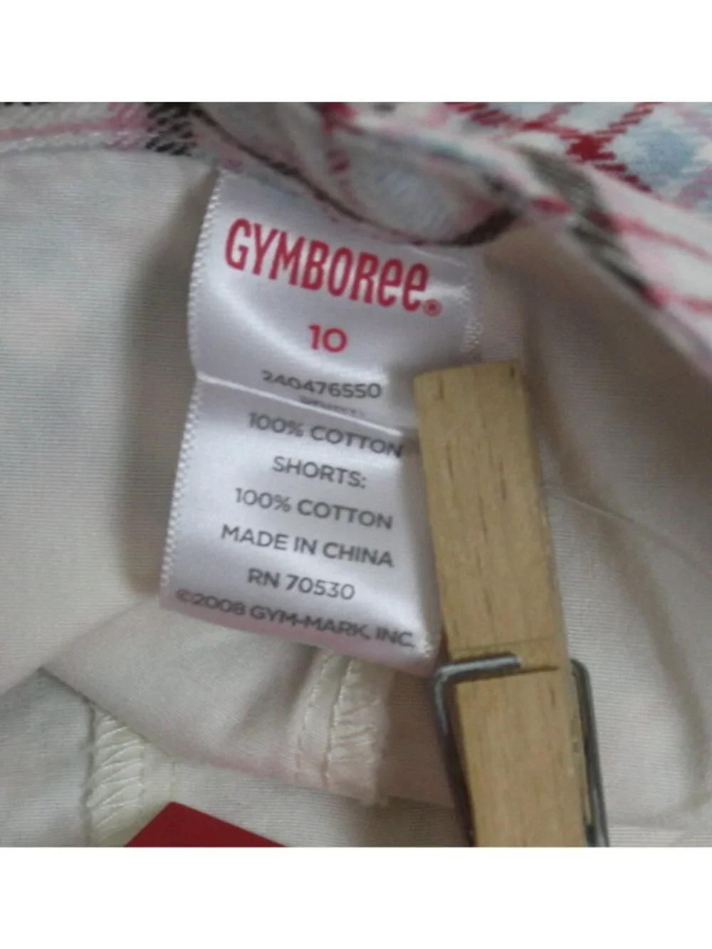 2008 Gymboree Winter Snowflake Button Plaid Tartan Skorts sz 4 Adjustable Waist